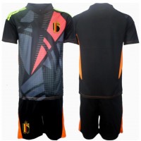 Camiseta Bélgica Portero Primera Equipación Replica Eurocopa 2024 para niños mangas cortas (+ Pantalones cortos)